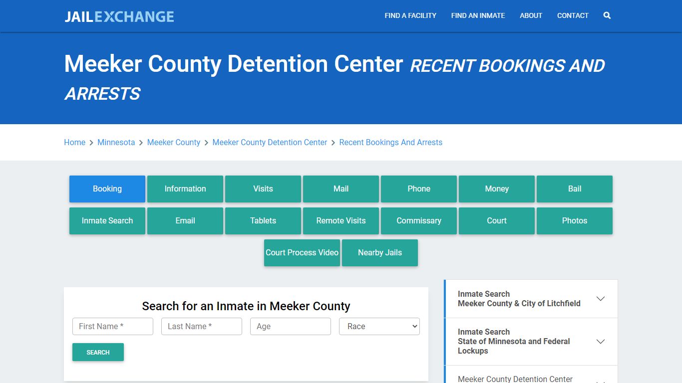 Meeker County Detention Center Recent Bookings And Arrests - Jail Exchange